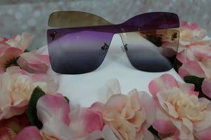 Butterfly Sunglasses - Purple/Black