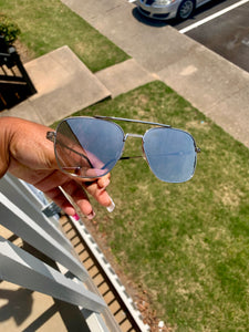 Silver Aviator Shades